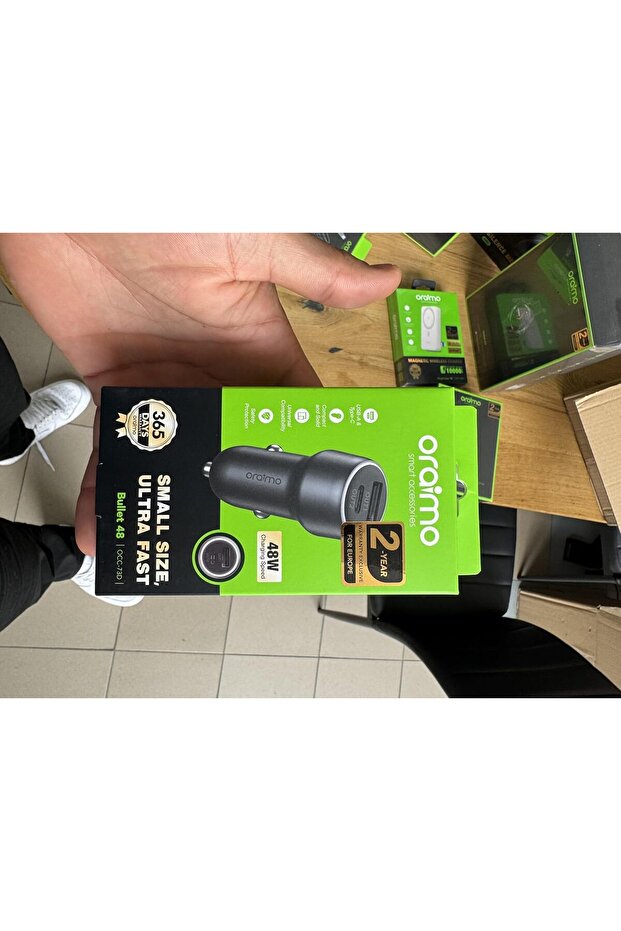 48w Dual Port Car Charger - Bullet 48 - Dark Chrome