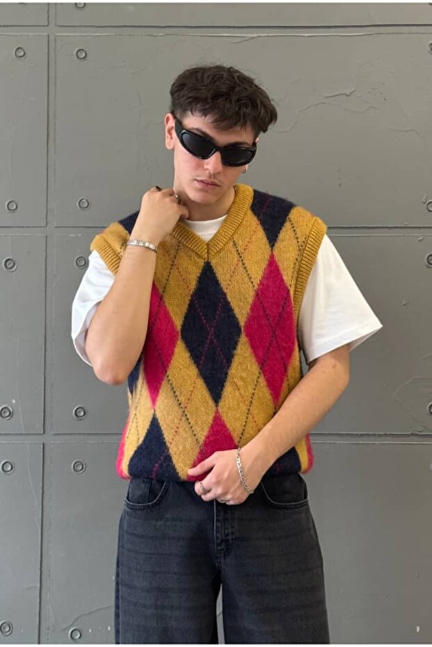 سترة منقوشة بالألماس - 6