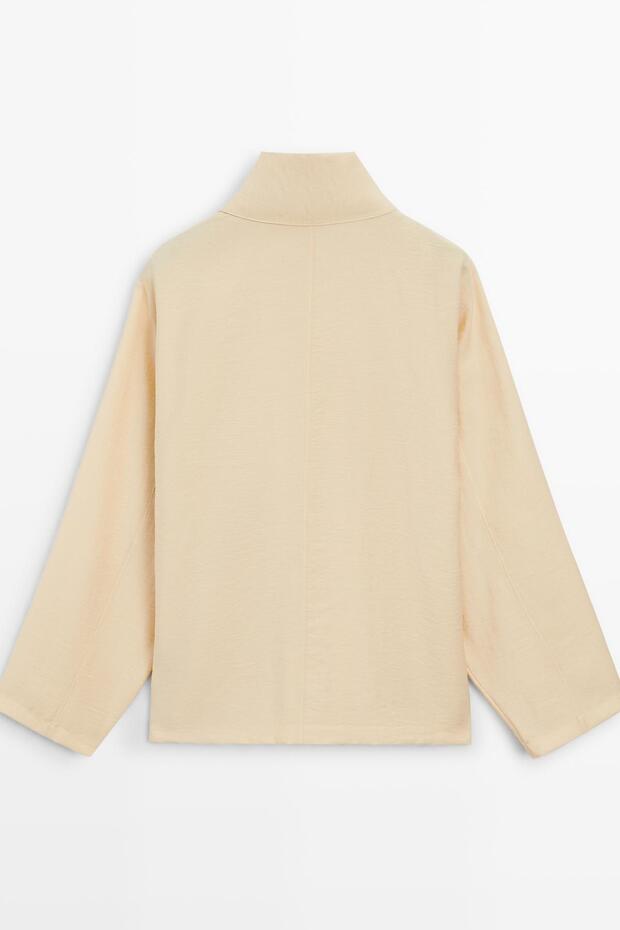 Çapraz düğmeli gömlek - 6