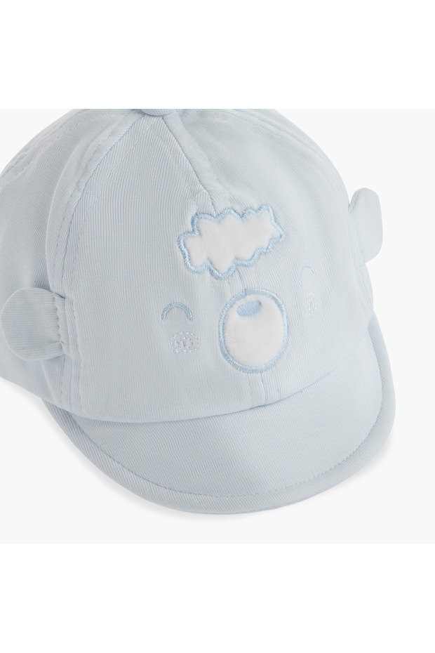 قبعة دب مطرزة بإغلاق بشريط لاصق - 5