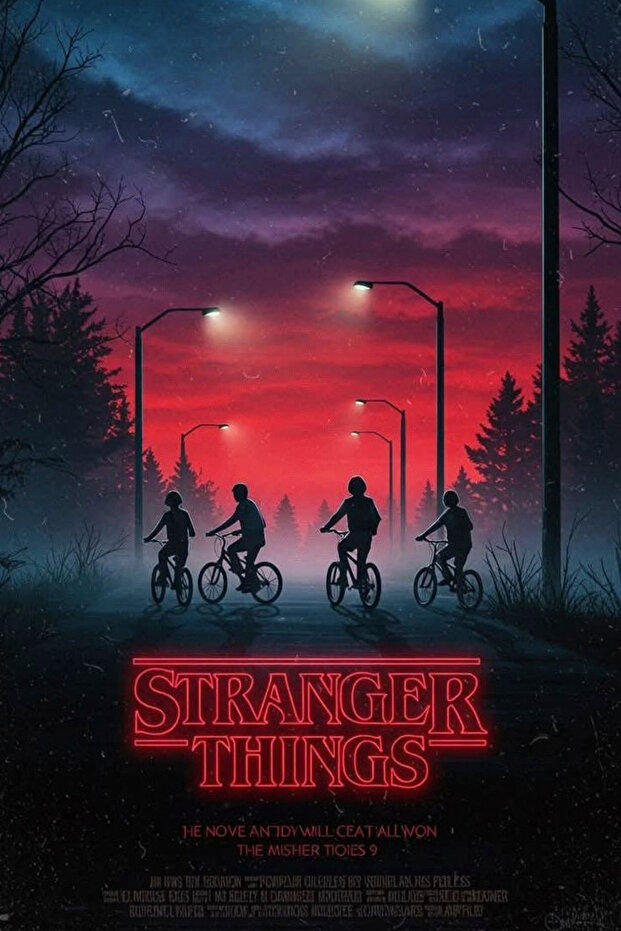 Stranger Things Modern Panel Tablo Poster - 2