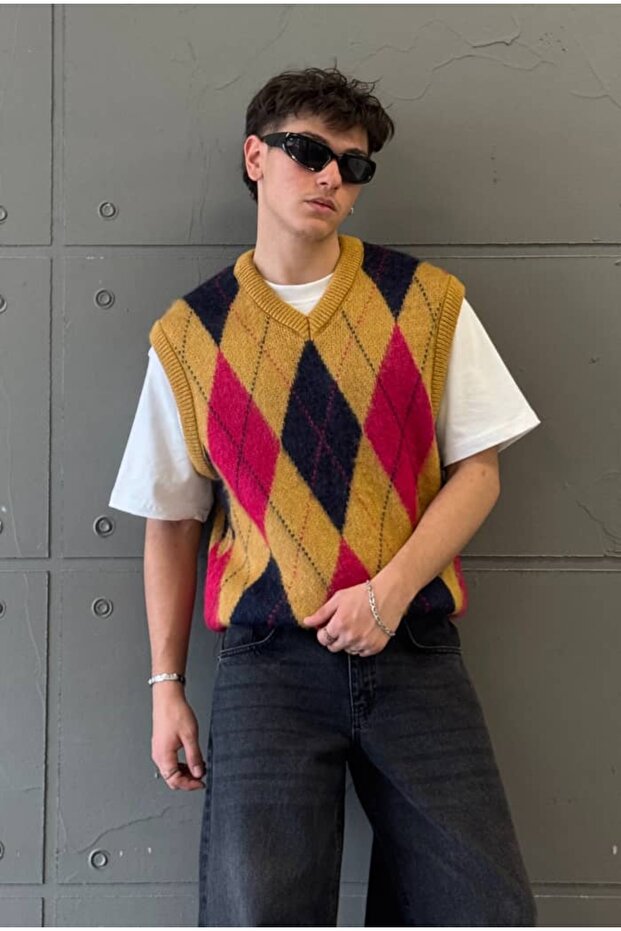 سترة منقوشة بالألماس - 7