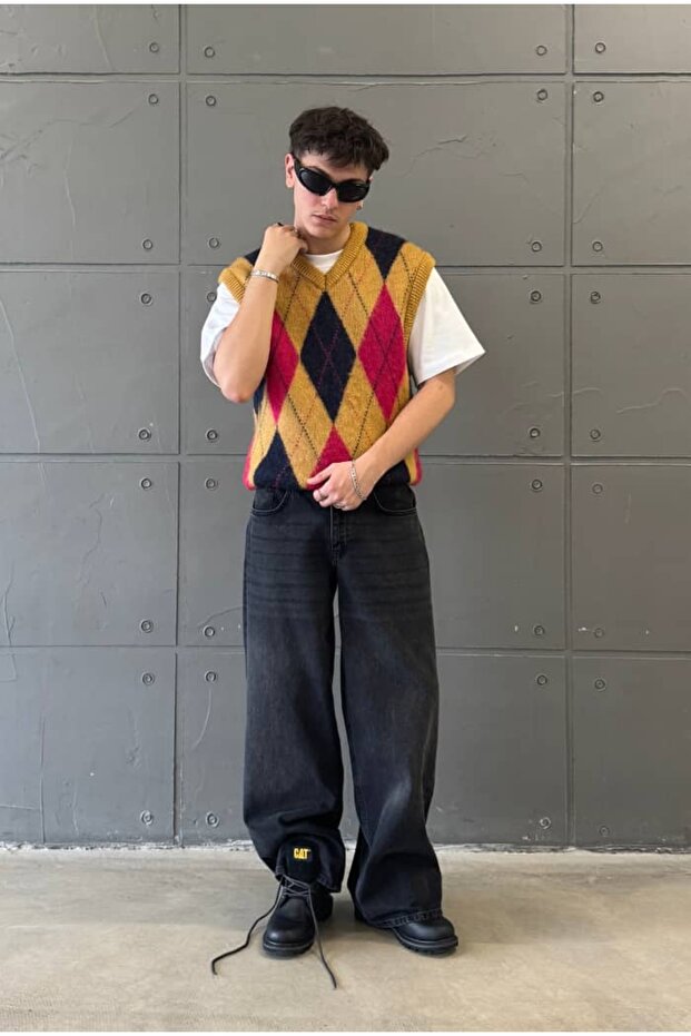 سترة منقوشة بالألماس - 5