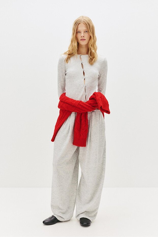 Soft touch düğmeli tişört - 1