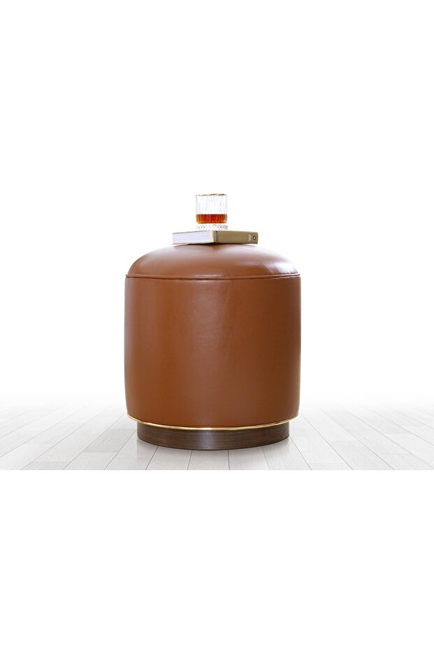 MİLOTTE DERİ PUF, TABA - 1