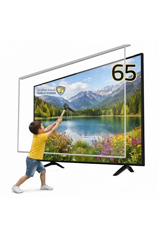 Shield Screen 65-inch TV screen protector, high-quality shatterproof flat screen protector, shock and scratch resistant