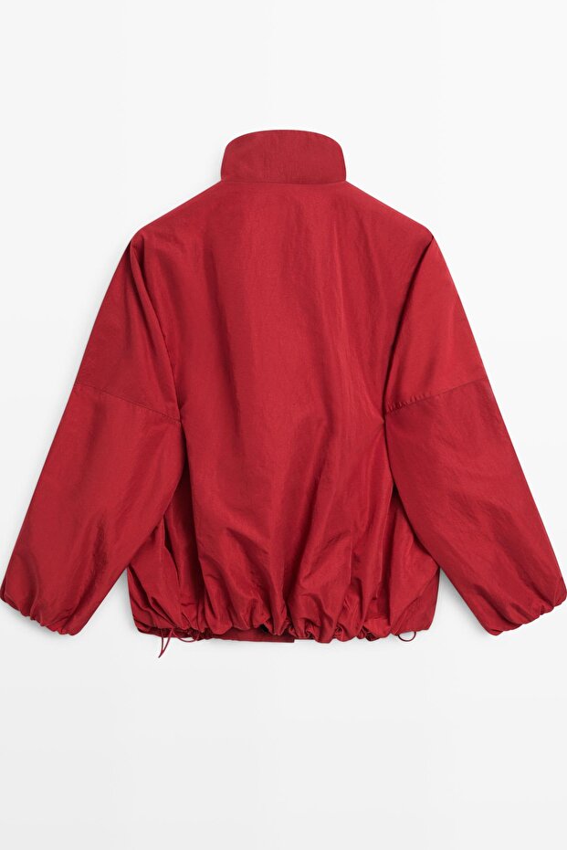 Dik yaka şişme bomber ceket - 8