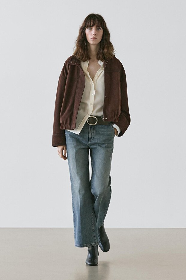 Orta bel İspanyol paça jean - 3