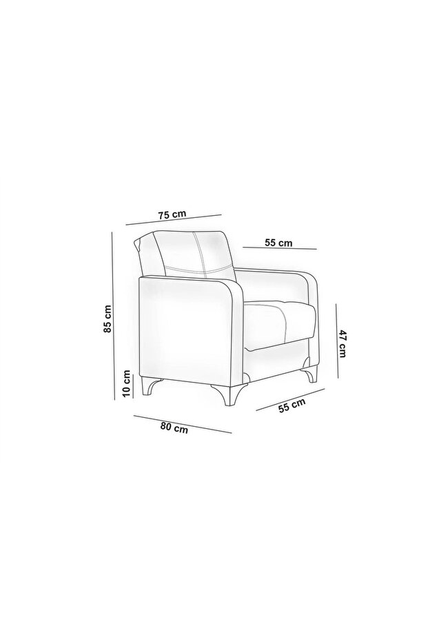EZGİ TEKLİ KOLTUK, ANTRASİT - 4