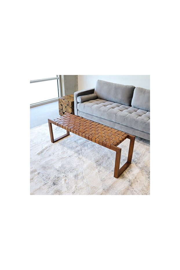 NAPOLYON AHŞAP BENCH, KAHVE - 1