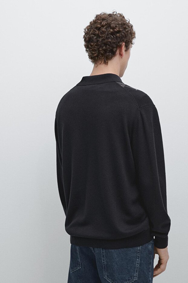 Argyle detaylı triko kazak - 3