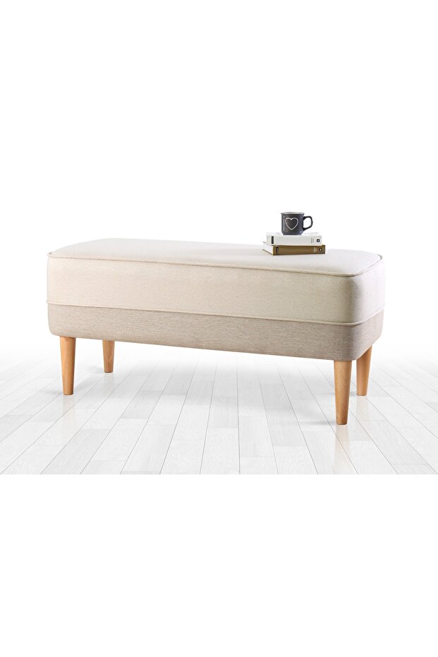 RANDLER BENCH PUF, KREM - 1