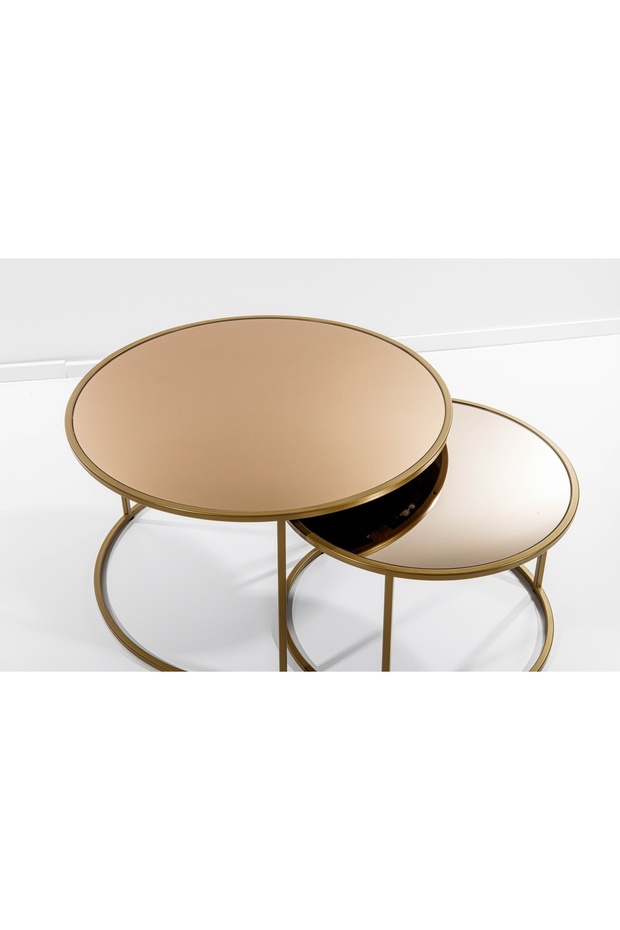 CİRCLES ORTA SEHPA, BRONZ - 4