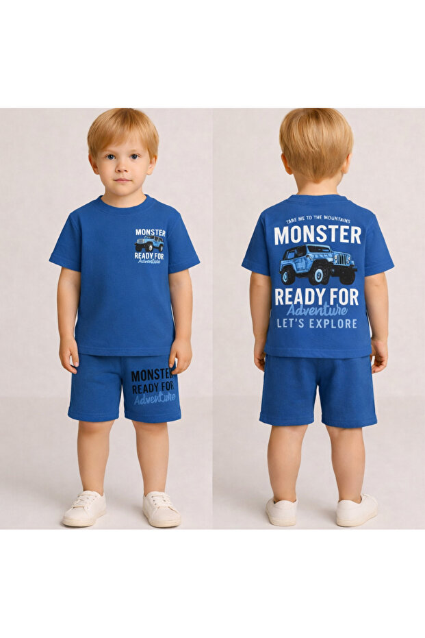 Boy's Summer Monster Top and Bottom Set