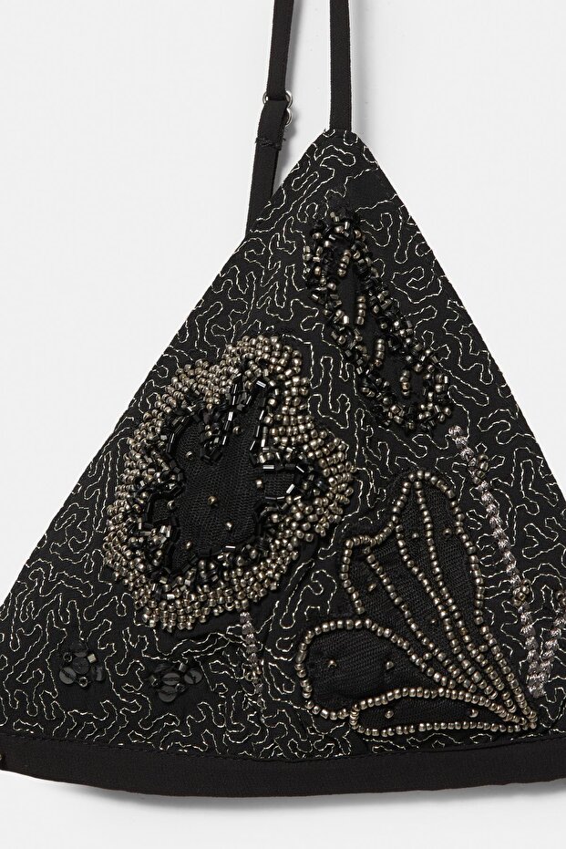 Boncuklu bralet top - 4