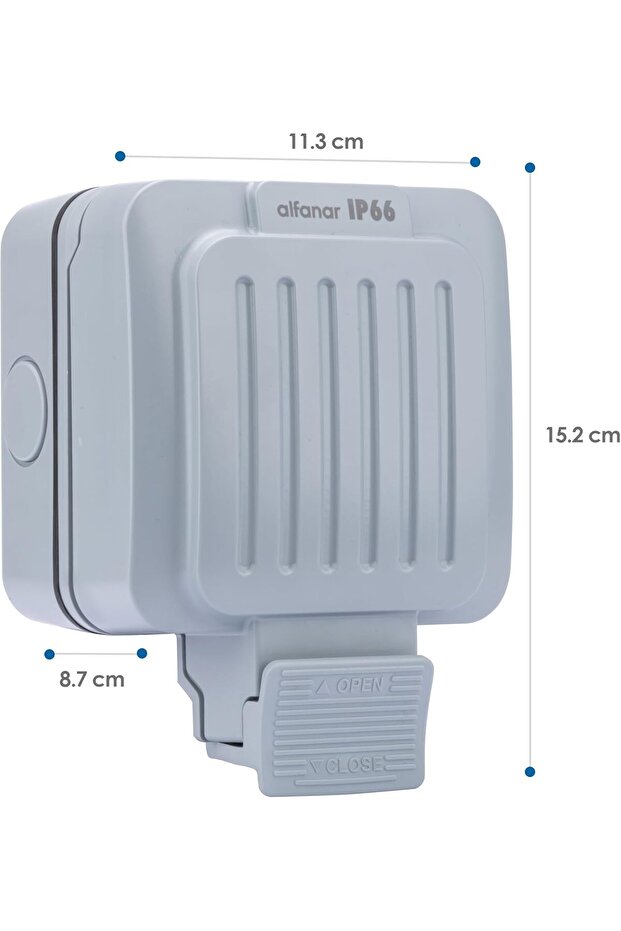 مقبس مفتاح مقاوم للماء بمعيار IP66 بقدرة 13 أمبير - 7