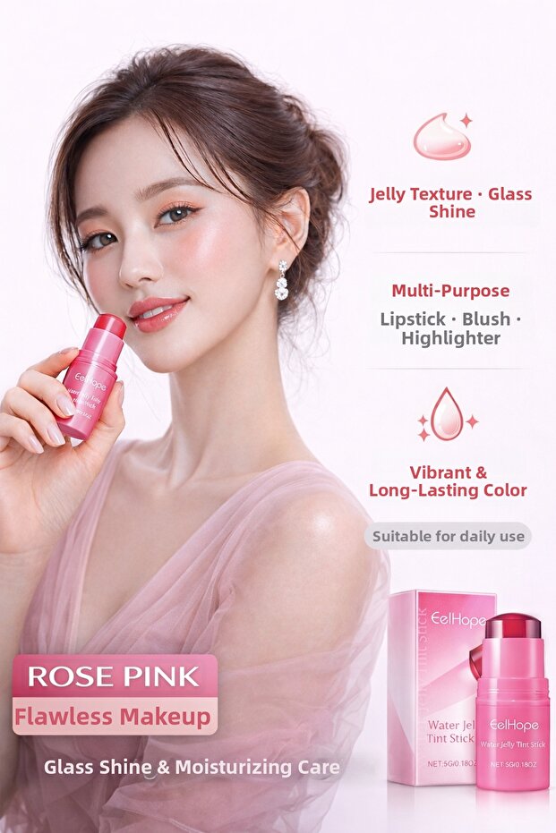 Water Based 3 in 1 Gel Tint Stick – Lipstick Blush Eyeshadow