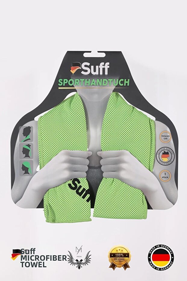 Sports Cooling Towel 110X30Cm Super Absorbent Shock Dry (1 Piece) | Green