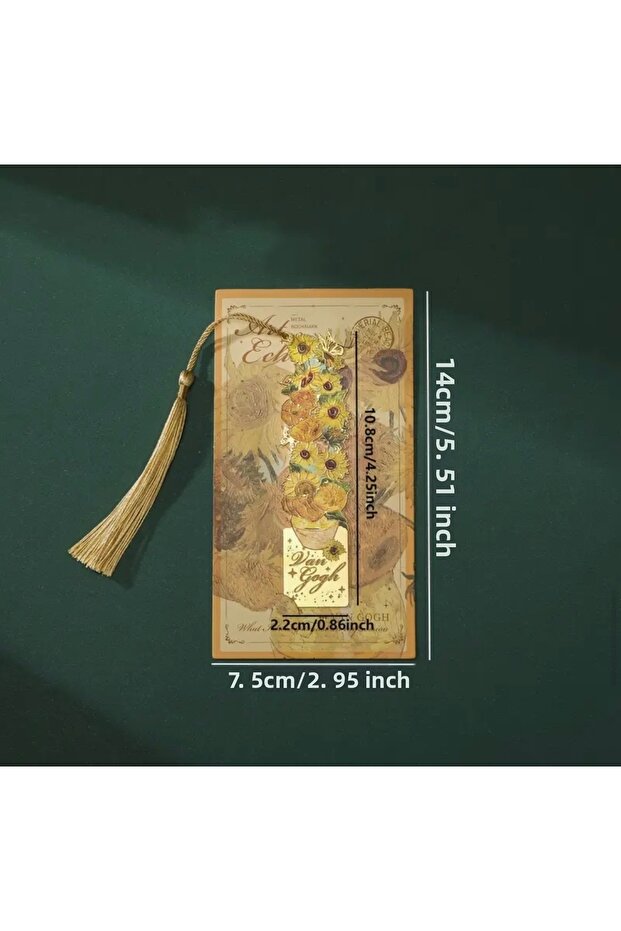 Design Van Gogh - Sunflowers Metal Bookmark