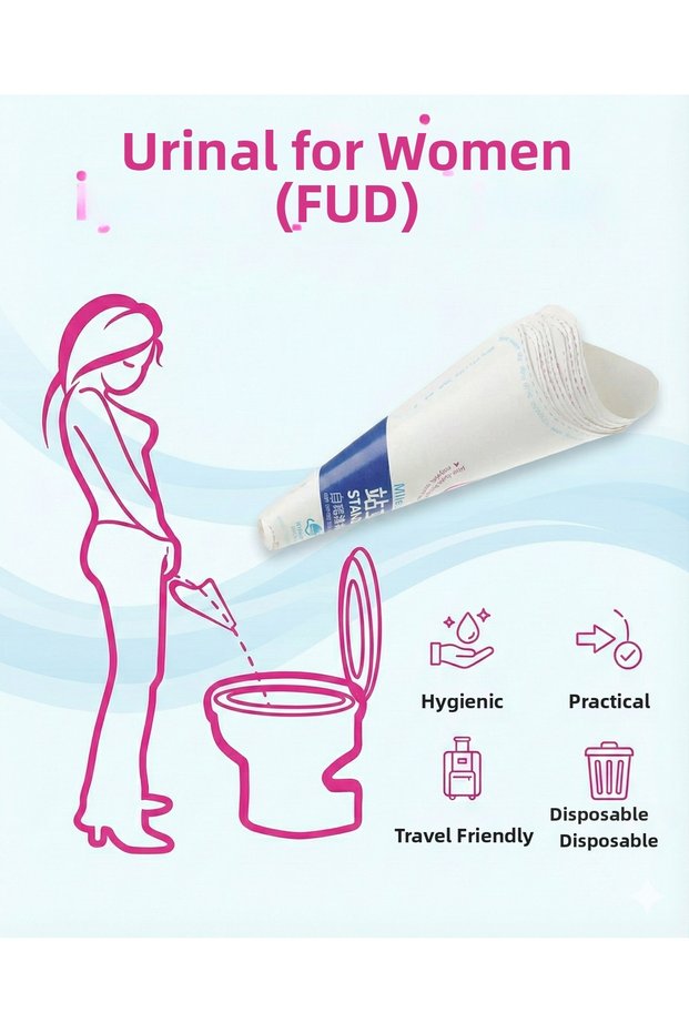 20 Pieces of Piez Hygienic Standing Urination Device for Women, Disposable Paper, Special for Ladies
