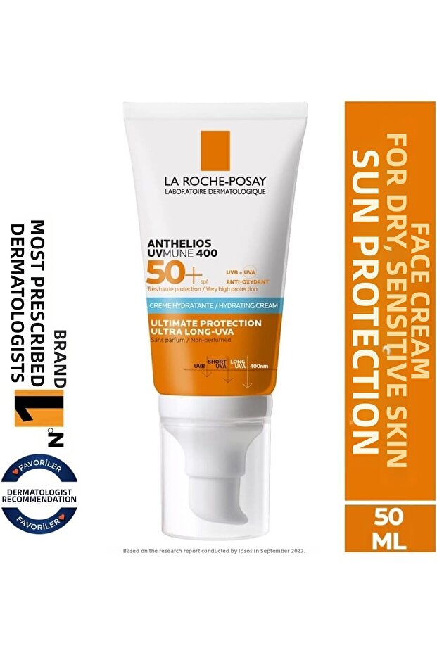 Anthelios Uvmune Spf50+Sun Cream for Dry and Sensitive Skin 50 ml