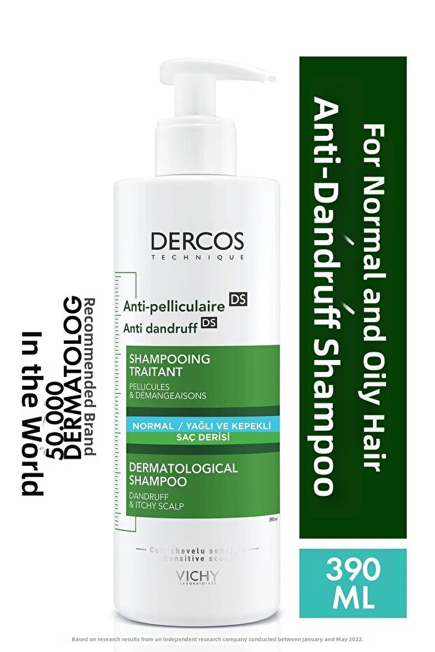 100% Effective Dercos Anti-Dandruff Shampoo - Normal and Oily Hair 390 ML Repair161