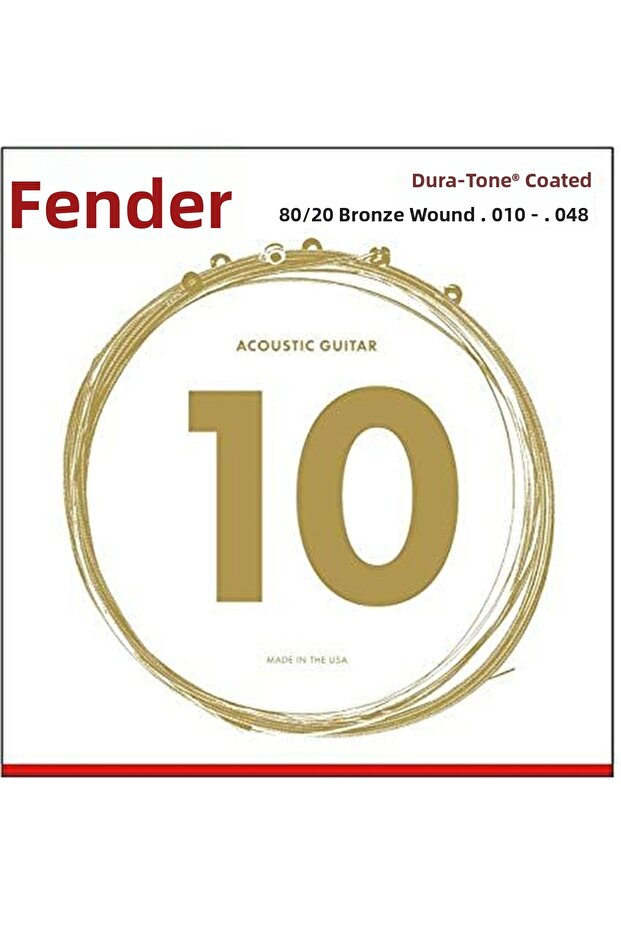 0730880002 Dura-Tone 880XL 80/20 Coated Acoustic Guitar String (10-48) | Extra Thin Suit Soft