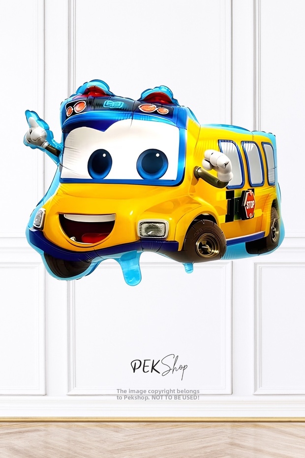 Yellow Bus Foil Balloon 9337