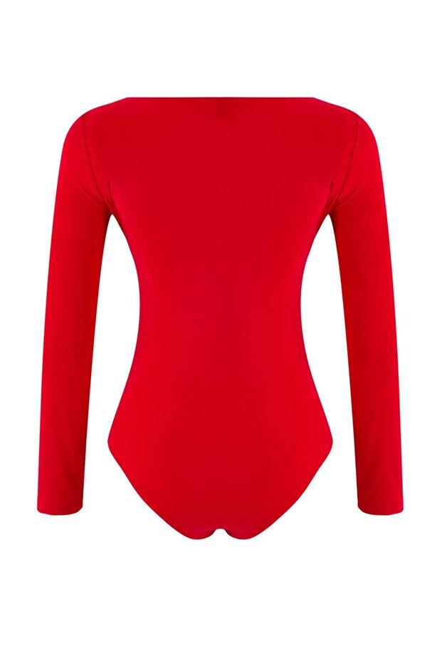 Kırmızı Örme Body TWOAW26BD00002 - 6