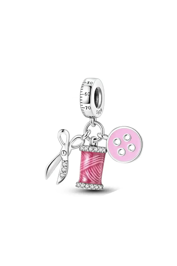 سحر معلق على شكل مقص وخيط وزر - 1