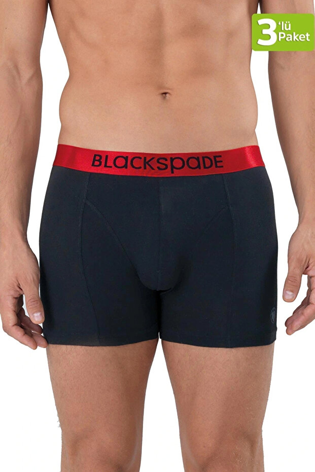 Modern Basic 3'lü Siyah Boxer 9471 - 3