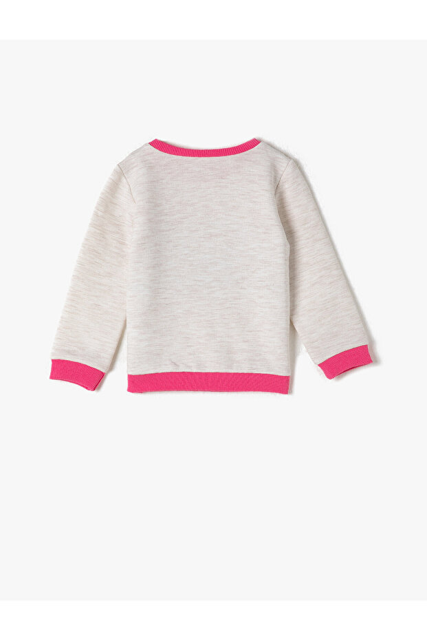 Crew Neck Printed Sweatshirt - 2