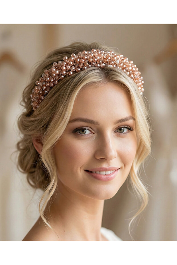 Colorful and White Crystal Bridal Crown - Elegant and Stylish Design