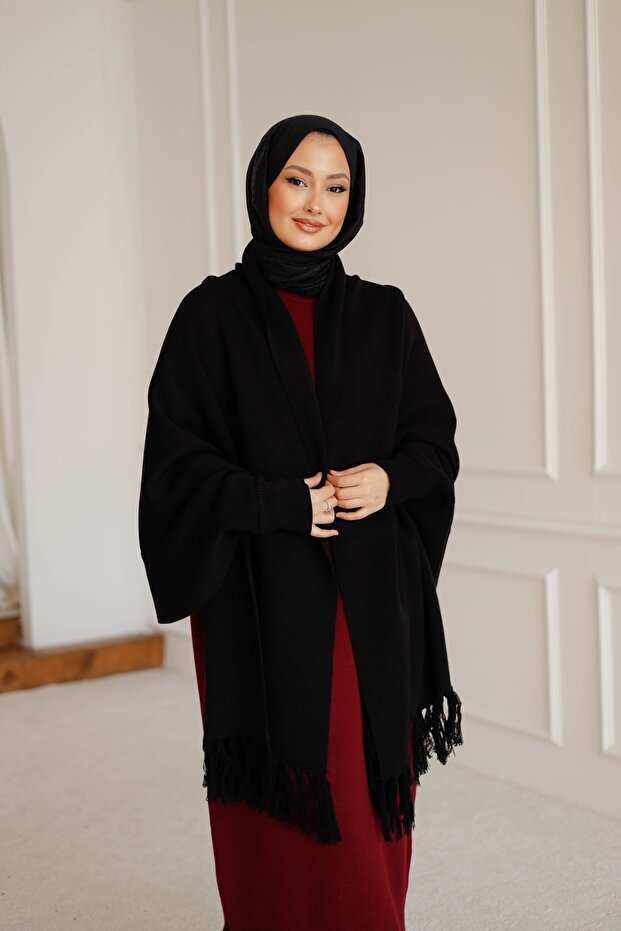 Triko Şal Panço - 5