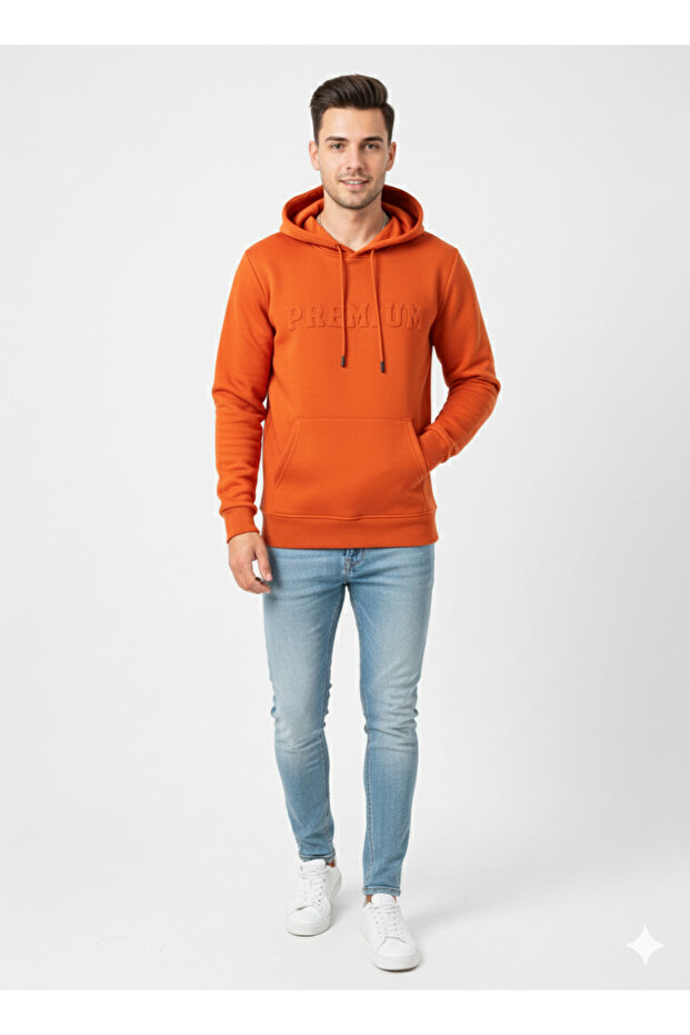 Unisex regular fit pocketed Hooded soft textured classic sweatshirt
