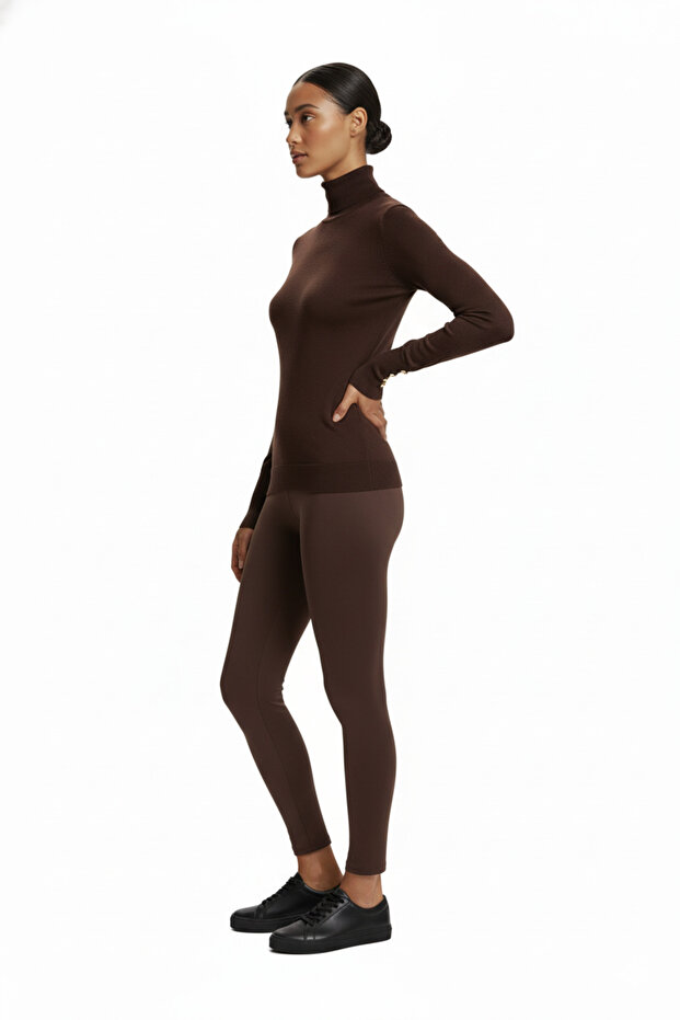 High Neck Basic Sweater-63514 - 2