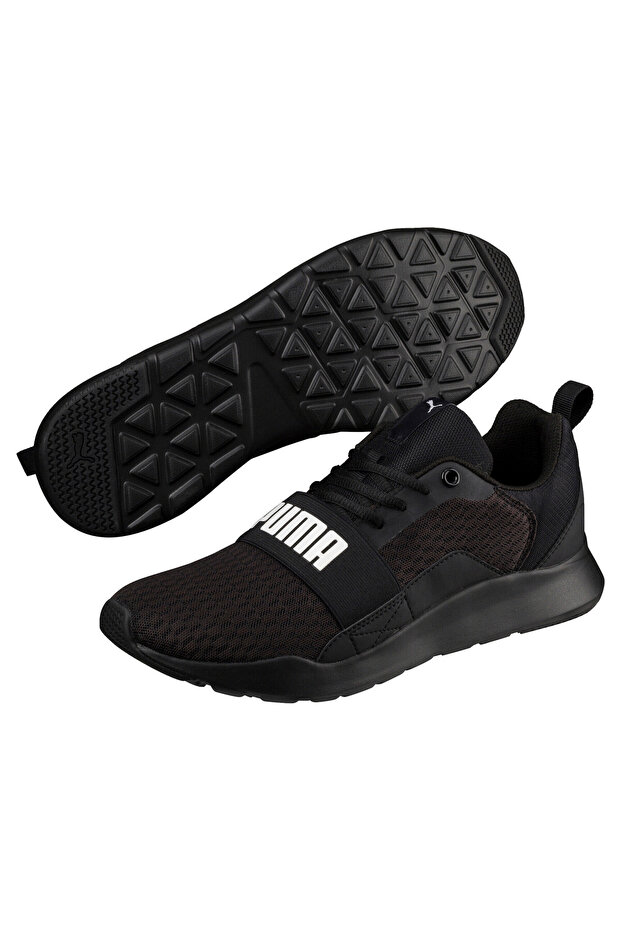 Men Lace Up Wired Training Shoes, Black - 2