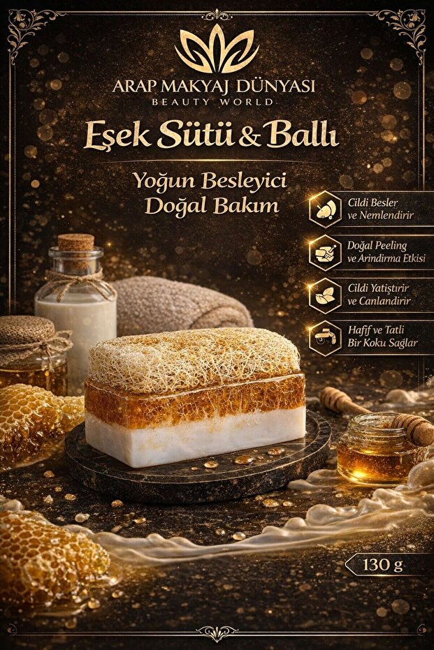 Lifli Ballı Eşek Sütlü El Yapımı Sabun 120 Gr - Eşşek Sütlü - 5