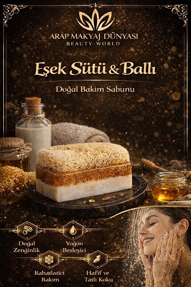 Lifli Ballı Eşek Sütlü El Yapımı Sabun 120 Gr - Eşşek Sütlü - 7