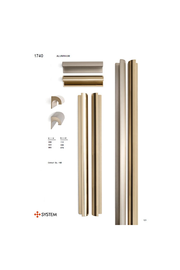 1740 Modern Kulp Gold Renk 96 mm - 3