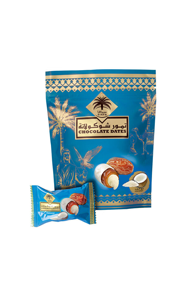 Gourmet Whole Dates Stuffed with Coconut Cream & Chocolate