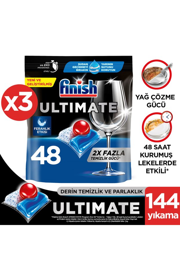 Ultimate Dishwasher Detergent Capsule Tablet 144 Pieces (48 X 3)
