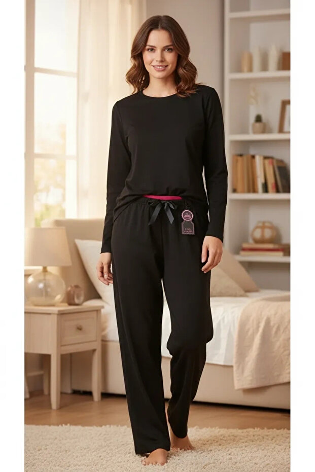 Women's Velvet Pipe Leg Comfortable Cut Sleepwear Bottom