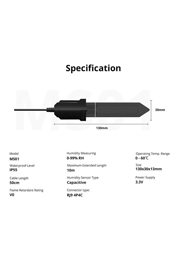 مستشعر رطوبة التربة MS01 - 3
