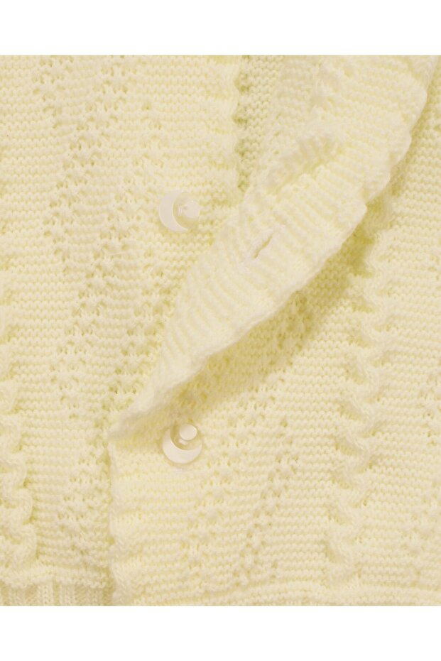 Krem 4 Parça Triko Bebek Takımı - 3