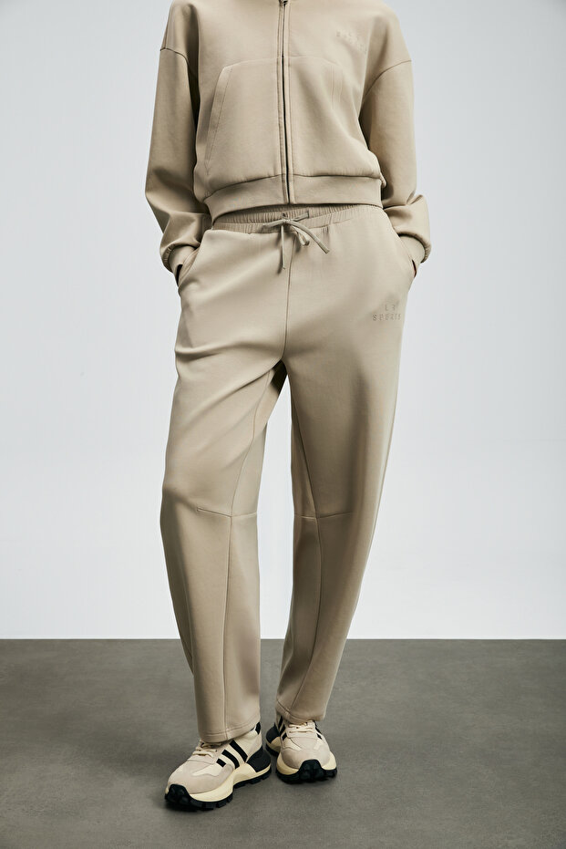 Ada Örme Kadın Eşofman Altı Bej - 5