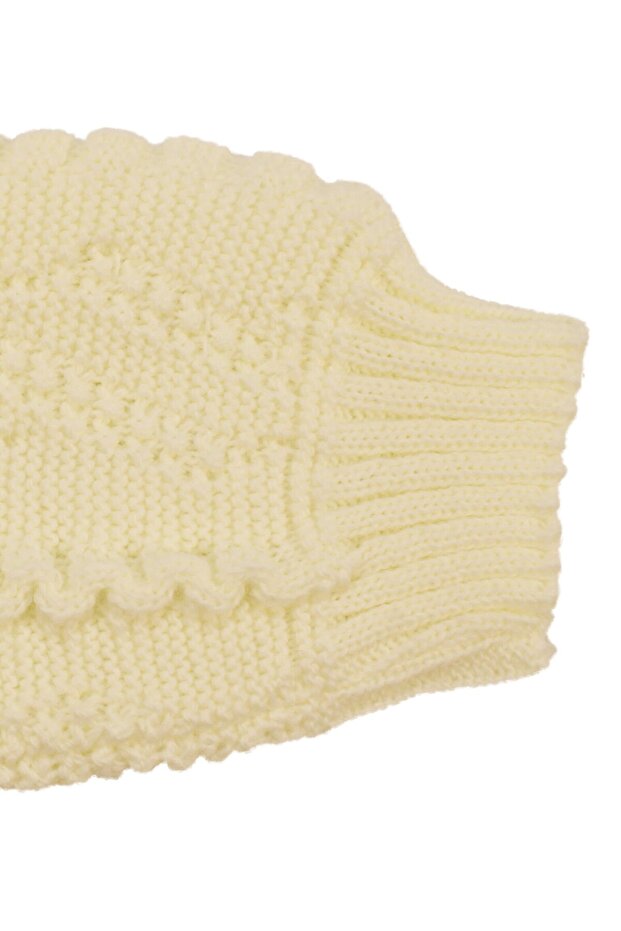 Krem 4 Parça Triko Bebek Takımı - 5