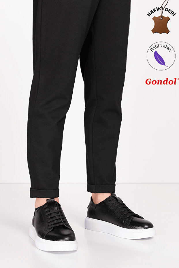Genuine Leather Inside and Out Daily Comfortable Shoes Mals.352 Black B.T.