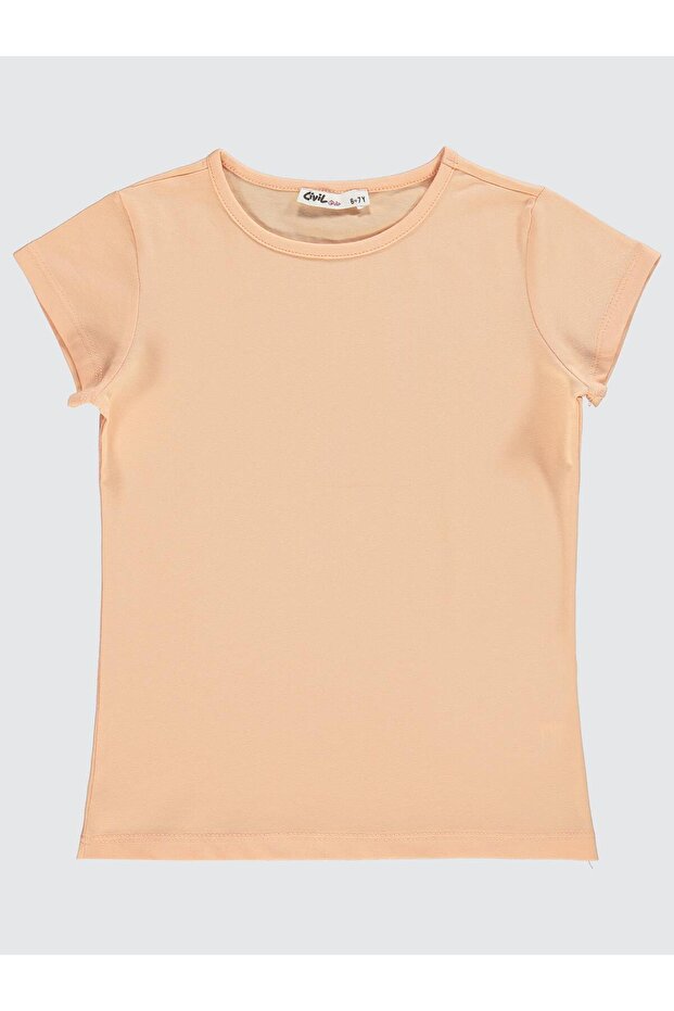 Girl's T-Shirt 6-9 Years Soft Peach