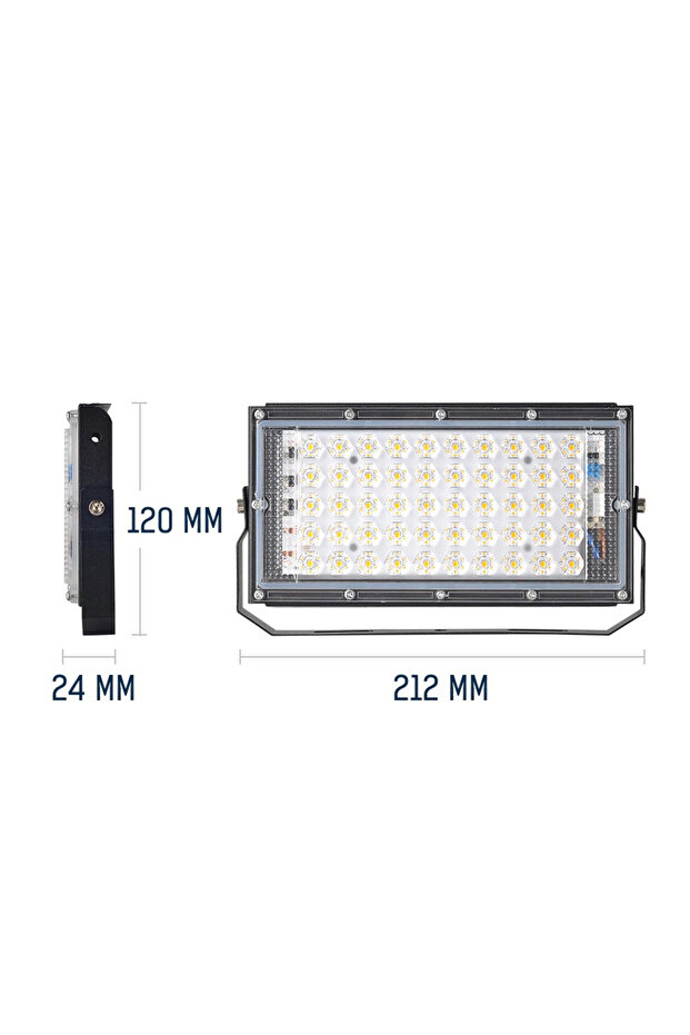 Rectangular LED Work Light 220V 50W 50 SMD - 4